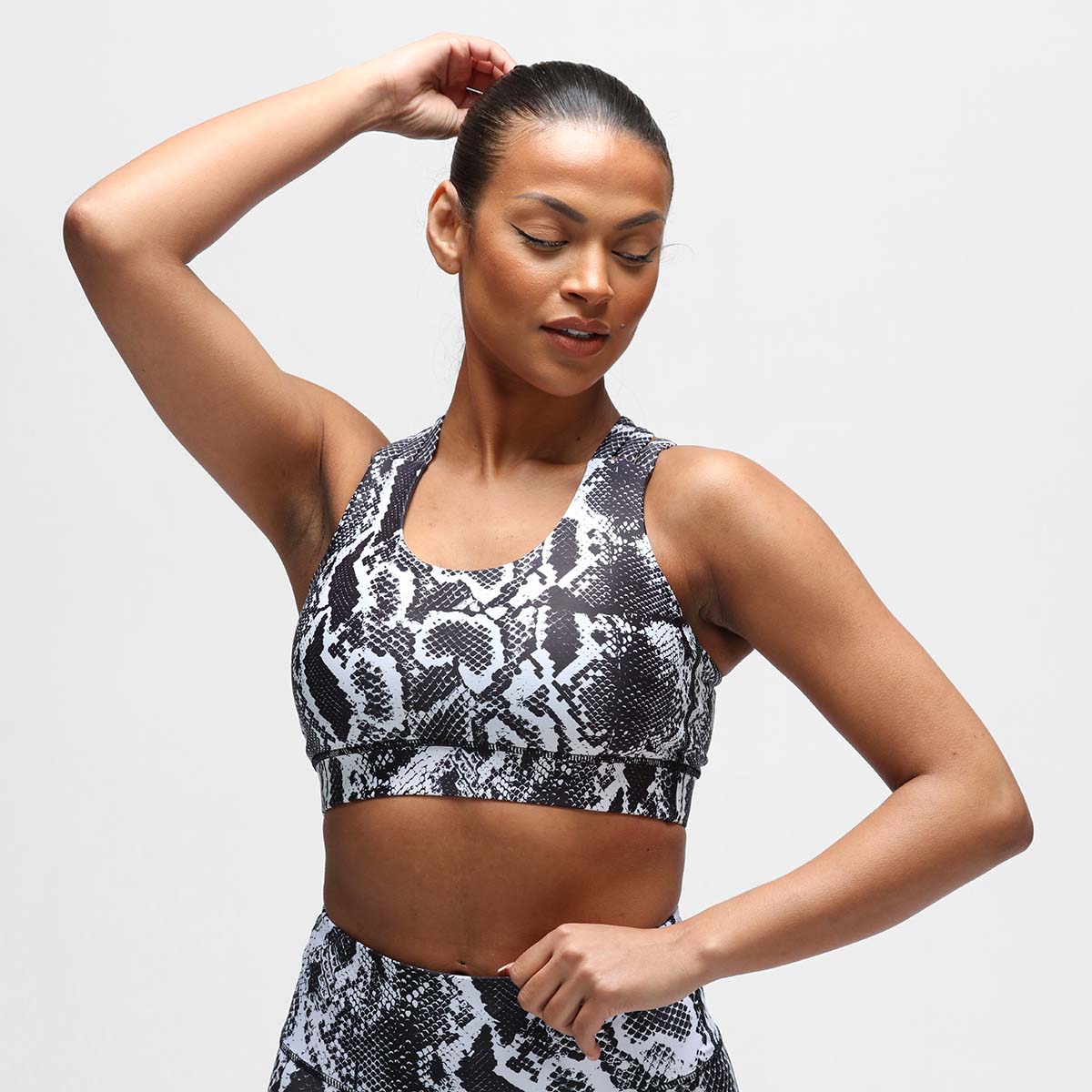 KORAL Snakeskin Print Sports Bra