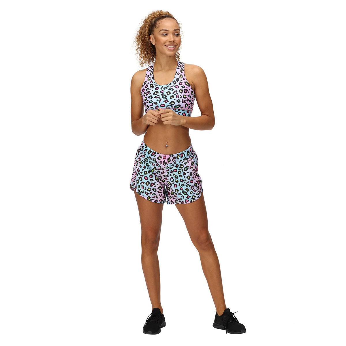 Leopard print athletic shorts hotsell