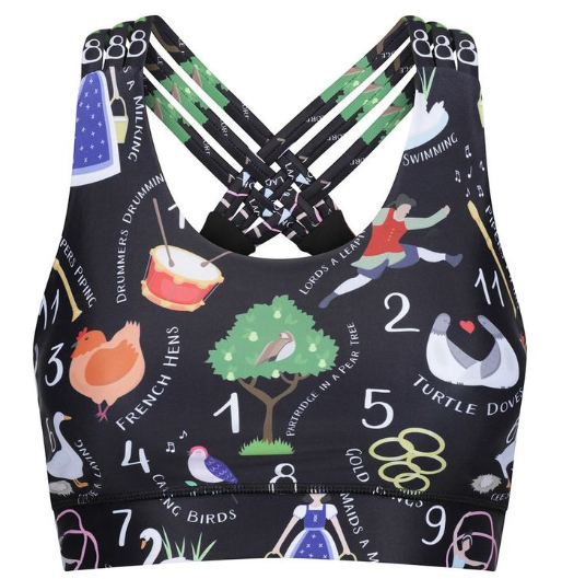 12 Days Of Christmas Cross Back Bra