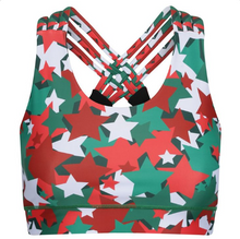  Christmas Camo Stars Cross Back Bra