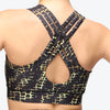 Golden Croc Cross Back Bra