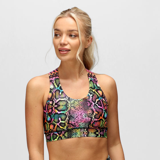 Rainforest Rattlesnake Cross Back Bra