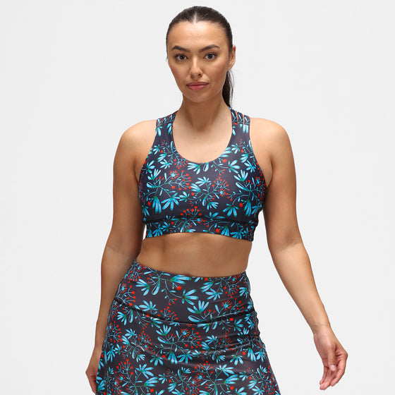 Winter Berries Cross Back Bra