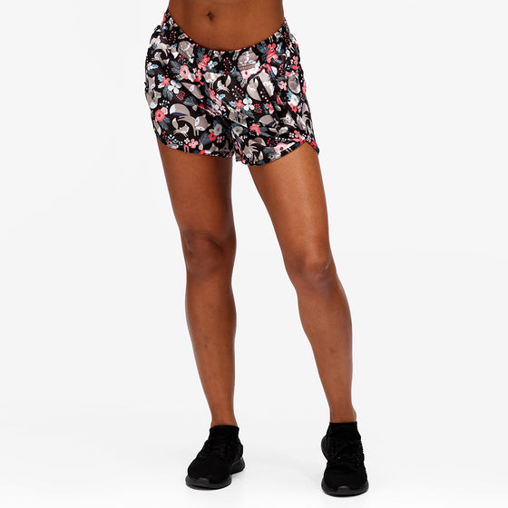 Foxy Floral Loose  Fit Workout Shorts