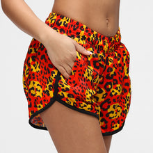  Ruby Leopard Loose Fit Workout Shorts