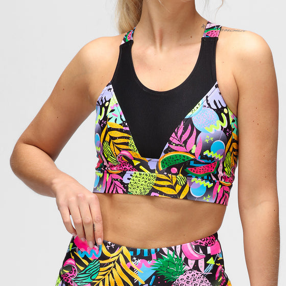 Leopard Fruits Mesh Bra