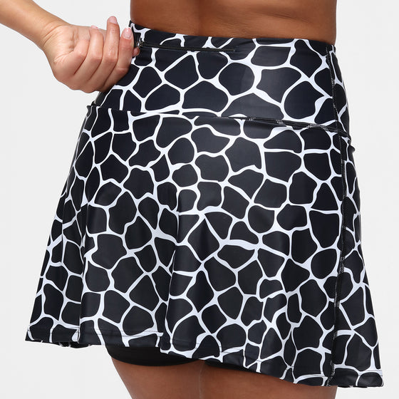 Monochrome Giraffe Skort