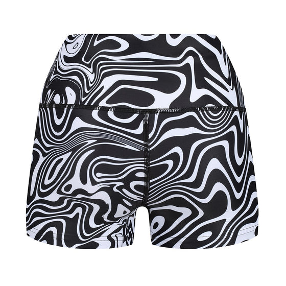 Monochrome Ripple TikiBooty Shorts