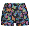 Neon Butterflies Booty Shorts