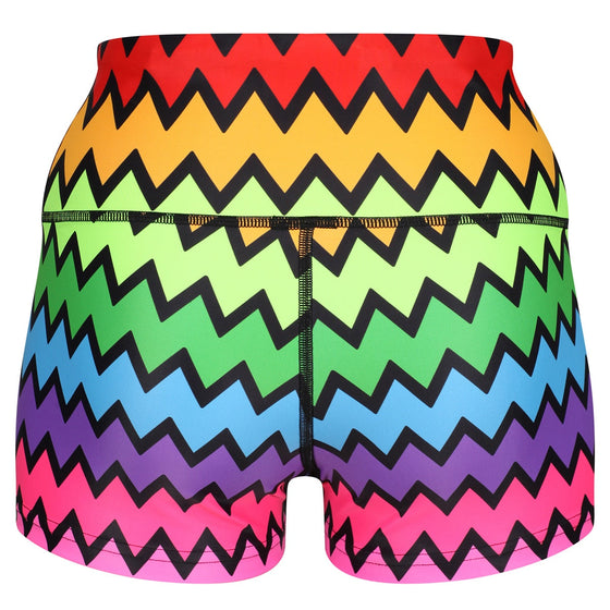 Tikiboo Neon Zigzag Booty Short LYCRA - Back Product View
