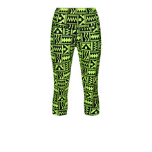  Neon Yellow Maze Capri