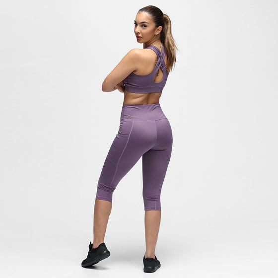 Lavender Diamond Luxe Capri With Pockets