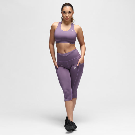 Lavender Diamond Luxe Capri With Pockets