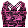 Neon Pink Maze Cross Back Bra