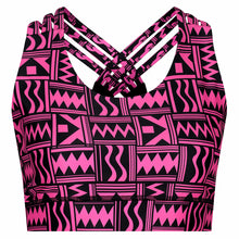  Neon Pink Maze Cross Back Bra