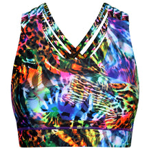  Tikiboo Rainbow Patchwork Cross Back Bra - Front Product View