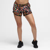 Green Brushed Leopard Loose Fit Workout Shorts
