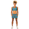 Minty Leopard Loose Fit Workout Shorts