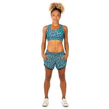  Minty Leopard Loose Fit Workout Shorts