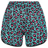 Minty Leopard Loose Fit Workout Shorts