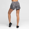 Monochrome Ripple Loose Fit Workout Shorts