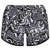 Monochrome Ripple Loose Fit Workout Shorts