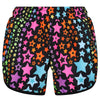 Neon Stars Loose Fit Workout Shorts