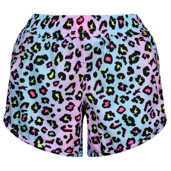 Sky Leopard Loose Fit Workout Shorts