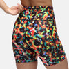 Green Brushed Leopard Running Shorts With Pockets
