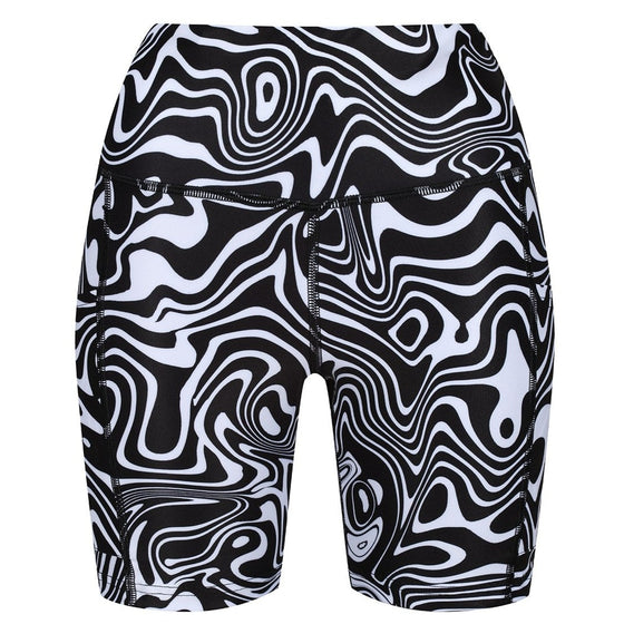 Monochrome Ripple Running Shorts With Pockets