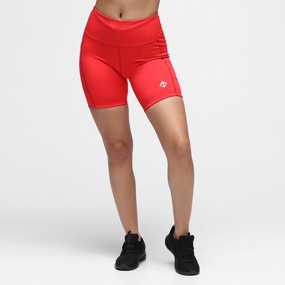 Scarlet Diamond Luxe Running Shorts With Pockets