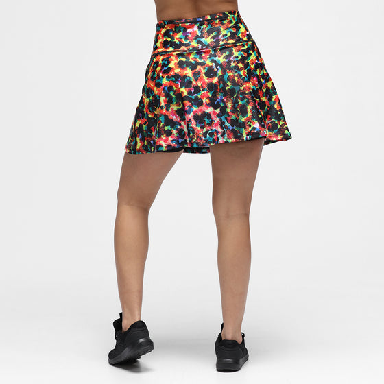 Green Brushed Leopard Skort