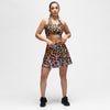 Green Brushed Leopard Skort