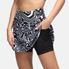 Monochrome Ripple Skort