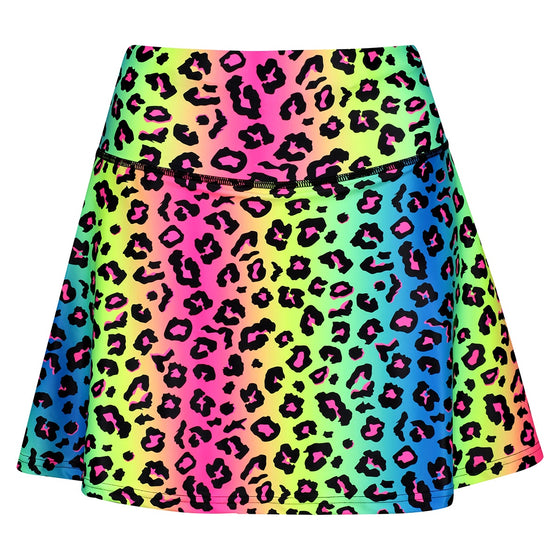 Neon leopard print skirt clearance
