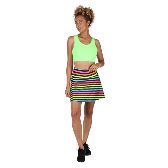 Neon Stripes Skort