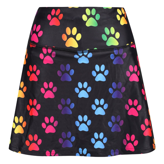Rainbow Paw Print Skort