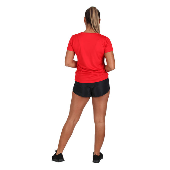 Tikiboo Red Speed Tech T-Shirt - Back Model View