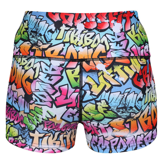 Tikiboo TikiGraffiti TikiBooty Short LYCRA - Back Product View