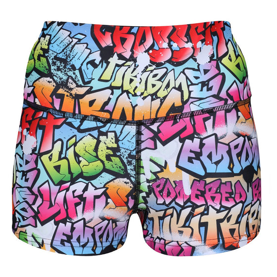 Tikiboo TikiGraffiti TikiBooty Shorts - Front Product View