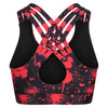 Tikiboo Blood Splatter Cross Back Fitness Bra - Back Product View